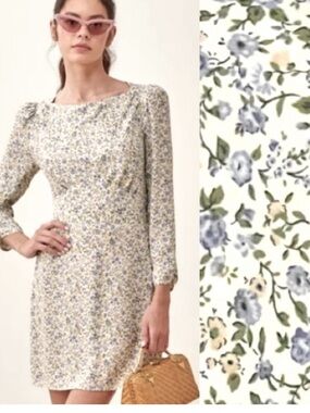 Reformation Tamra Mini Dress Pixie Floral Tie Waist Sz 4